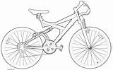 Bicicletas Pintar Bici Medios Transportes sketch template