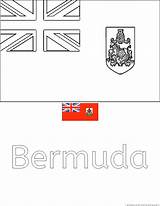 Flag Coloring Flags Country Bermuda Pages 123coloringpages Template Part sketch template
