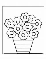 Coloring Pot Flower Flowers Happy Pages Rocks Visit Printable sketch template