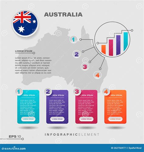 australia chart infographic elements stock illustration illustration