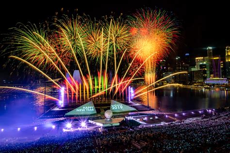 japanese fireworks show  marina bay  dec    lights pyrotechnics  drone