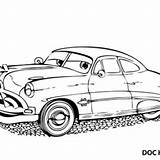 Doc Coloring Cars Hudson Disney Mcqueen Lighting Race Print sketch template