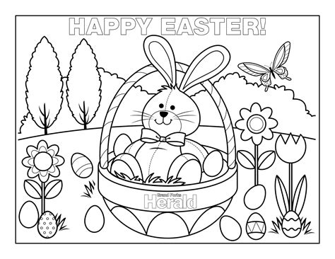 happy easter coloring pages getcoloringpagescom