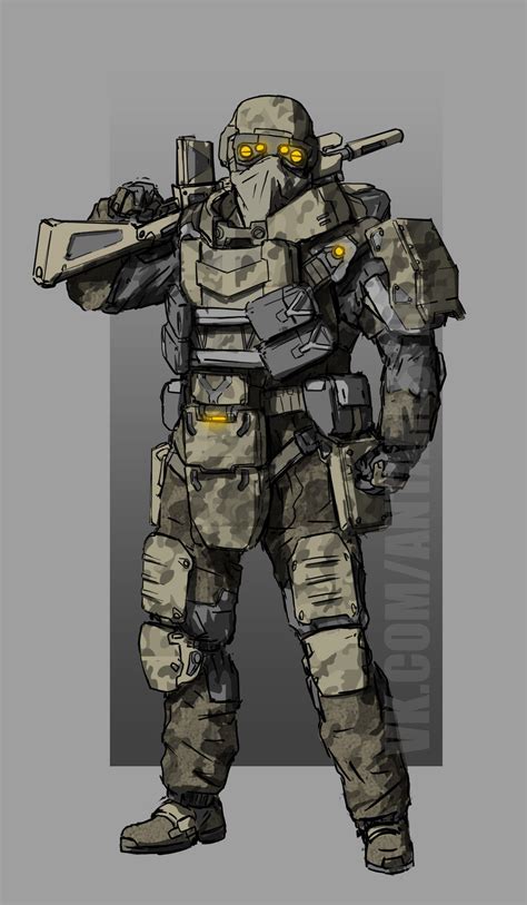 concept soldier trooper war armor weapon sci fi armor power