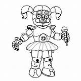 Fnaf Ballora Freddy Lolbit Freddys Imprimir Ausmalbilder Colorir Puppet Various Foxy Funtime Minion Coloringfolder Lápiz Monster Fanf Lineart Unicornios Sobres sketch template