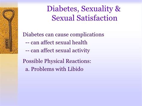Diabetes And Healthy Sexuality