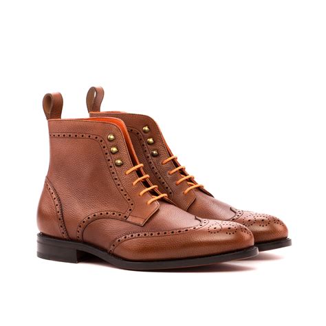 brown brogue boot