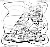 Blob Monster Garbage Clipart Cartoon Coloring Cory Thoman Outlined Vector Protected Collc0121 Royalty sketch template