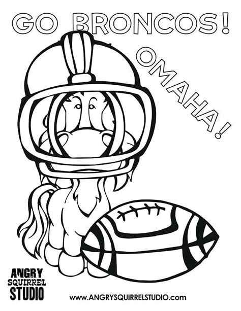 broncos coloring page coloring pages