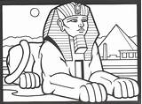 Sphinx Coloring Egyptian Drawing Pages Pyramid Pyramids Egypt Hatshepsut Ancient Da Sphynx Drawings Kids Colorare Cleopatra Egitto Colouring Print Crafts sketch template