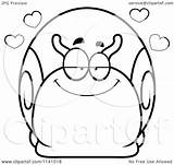 Snail Clipart Cartoon Amorous Vector Outlined Coloring Cory Thoman Clip sketch template