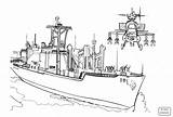 Coloring Pages Warship Battleship Ship Aircraft Carrier Navy Color Printable Print Getdrawings sketch template