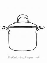 Pot Cooking Pages Template Coloring Hot sketch template
