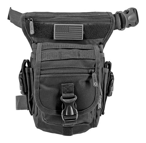 tactical hip bag black