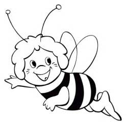 happy bee colouring pages clipart  clipart