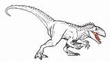 Jurassic Coloring Indominus Rex Dinosaur Tsgos sketch template