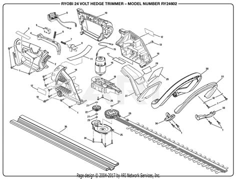 homelite ry hedge trimmer parts diagram  general assembly