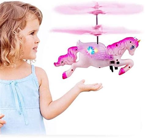 infinitoo flying helicopter unicorn drone toy  usb rechargeable mini infrared induction
