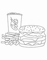 Coloring Pages Mcdonalds Burger Cola Coca Hamburger Fries French Color Print Printable Getcolorings Kids Popular Books Clip Template Amazing sketch template