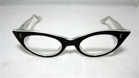 vintage cat eye glasses cute black and white pointy cateye