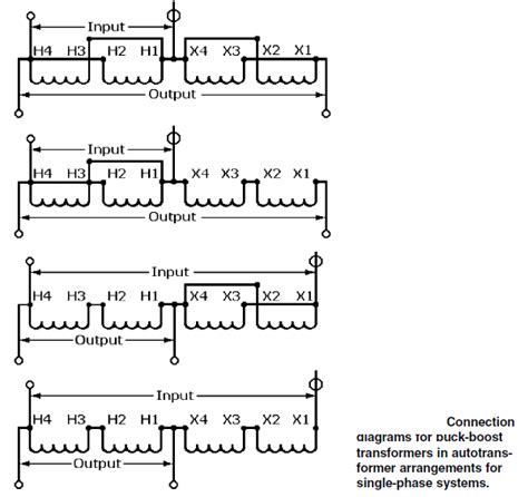 buck boost transformer circuit diagram
