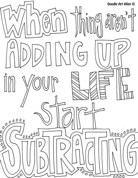 startsubtractingjpg quote coloring pages coloring pages color quotes