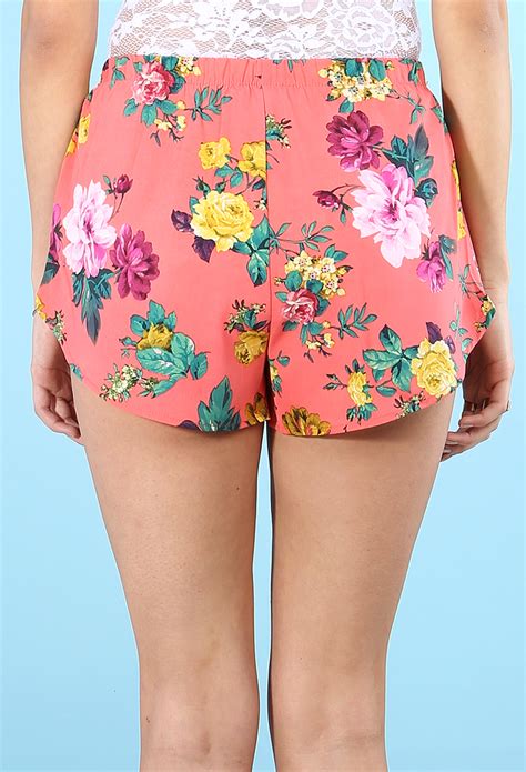 flower printed shorts shop old shorts at papaya clothing