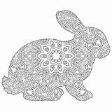 Mandala Rabbit Bunnies sketch template