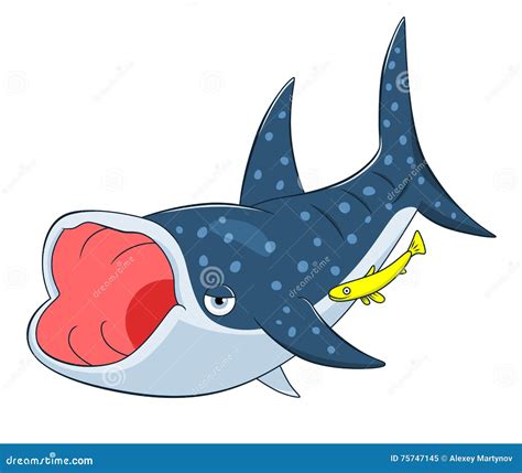 cartoon whale shark stock vector illustration  whale
