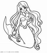 Mermaid Coloring Melody Noel Pages Fanpop Tears Kids Anime Printable Sirene Princess Legend La Zeemeermin Hard sketch template