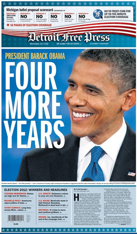 newspaper front pages feature obamas  election oregonlivecom
