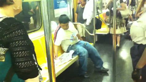 drunk man vomits and stops train in nyc youtube