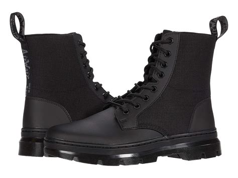 dr martens leather combs tech tract  blackblack black save  lyst