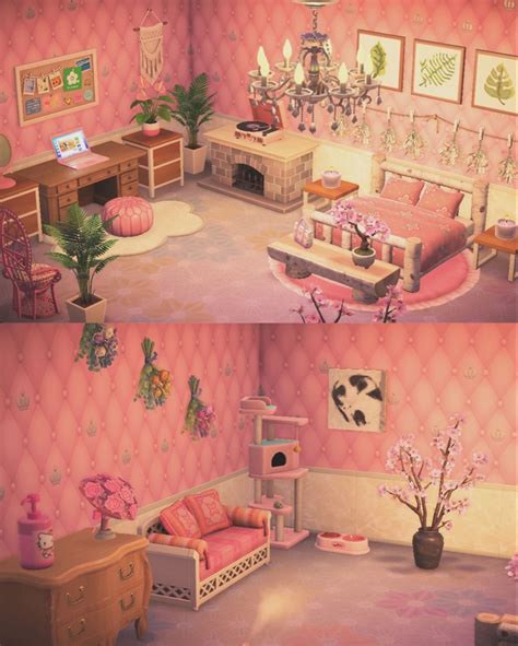 acnh bedroom ideas pink tent pink animals pink furniture