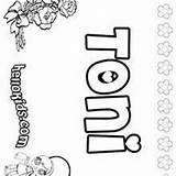 Coloring Toni Pages Name Tilly Hellokids Tonia sketch template