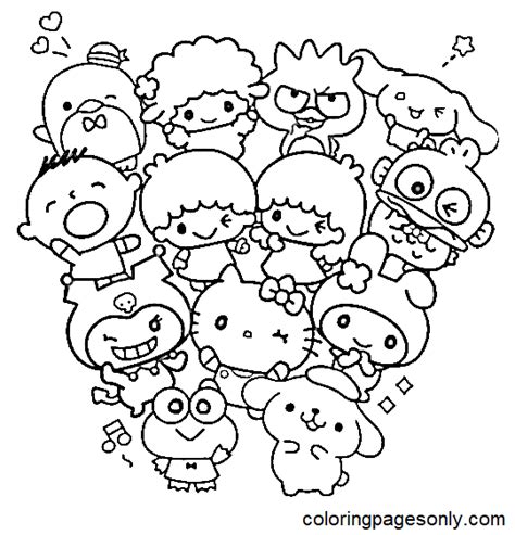 sanrio coloring pages sanrio characters coloring pages