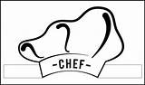 Chef Hat Coloring Pages Sheet Printable Print Getcolorings Color sketch template
