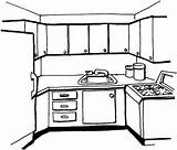 Kitchen Coloring Pages sketch template