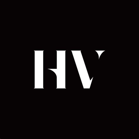 hv logo letter initial logo designs template  vector art  vecteezy
