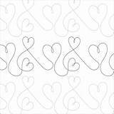 Hearts Pantograph Quilting Dancing Pantographs sketch template