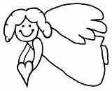 Angel Coloring Pages Cliparts Guardian Outline Printable Clipart Heart Angels Drawings Templates Cartoon Attribution Forget Link Don Draw sketch template