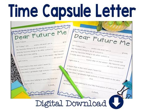 time capsule letter letter  future  time instant  etsy