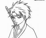 Ichigo Coloring Pages Kurosaki Competitive Bleach Anime Getcolorings Printable Color Getdrawings sketch template