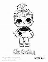 Lol Coloring Pages Surprise Doll Lotta Sis Swing Printable Dolls Unicorn Series Confetti Mc Swag Getcolorings Getdrawings Color Choose Board sketch template