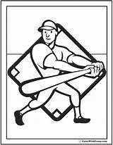 Baseball Batter Coloring Pages Template Getdrawings Drawing sketch template