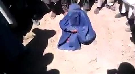 afghanistan woman machine gunned to death in execution for supposedly killing her husband