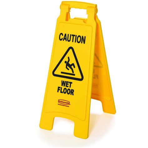 a frame two sided caution wet floor sign from rubbermaid