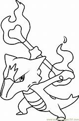 Pokemon Alola Marowak Pokémon Raichu Cubone Dibujo Coloringpages101 Pikachu sketch template