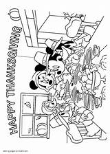 Thanksgiving Coloring Pages Disney Holidays Colouring Printable sketch template