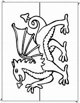 Flag Welsh Coloring Pages Template sketch template